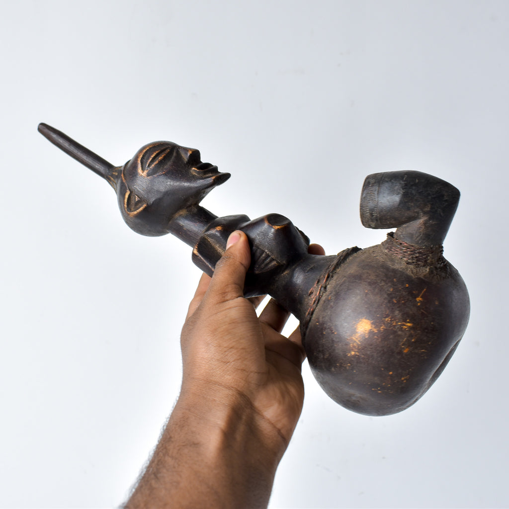 Luba Pipe with Male Figure Congo