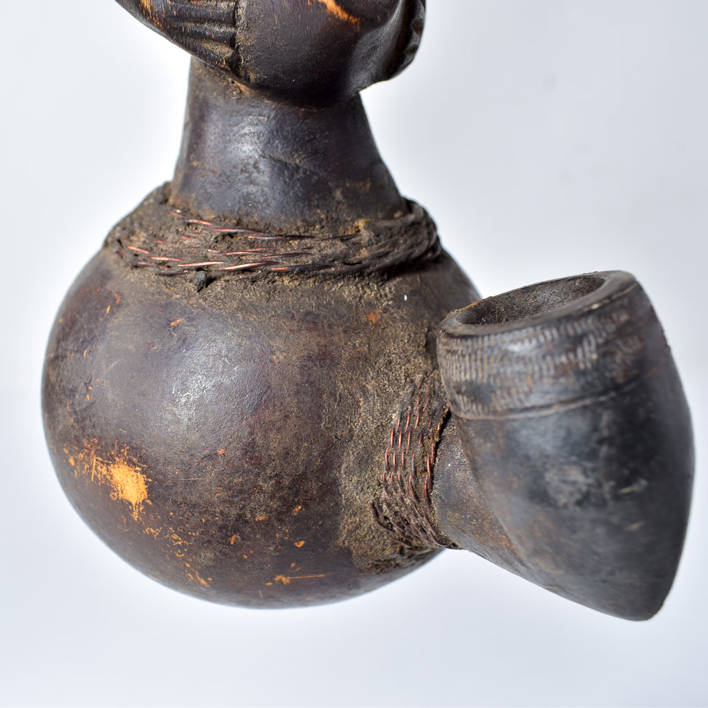 Luba Pipe with Male Figure Congo