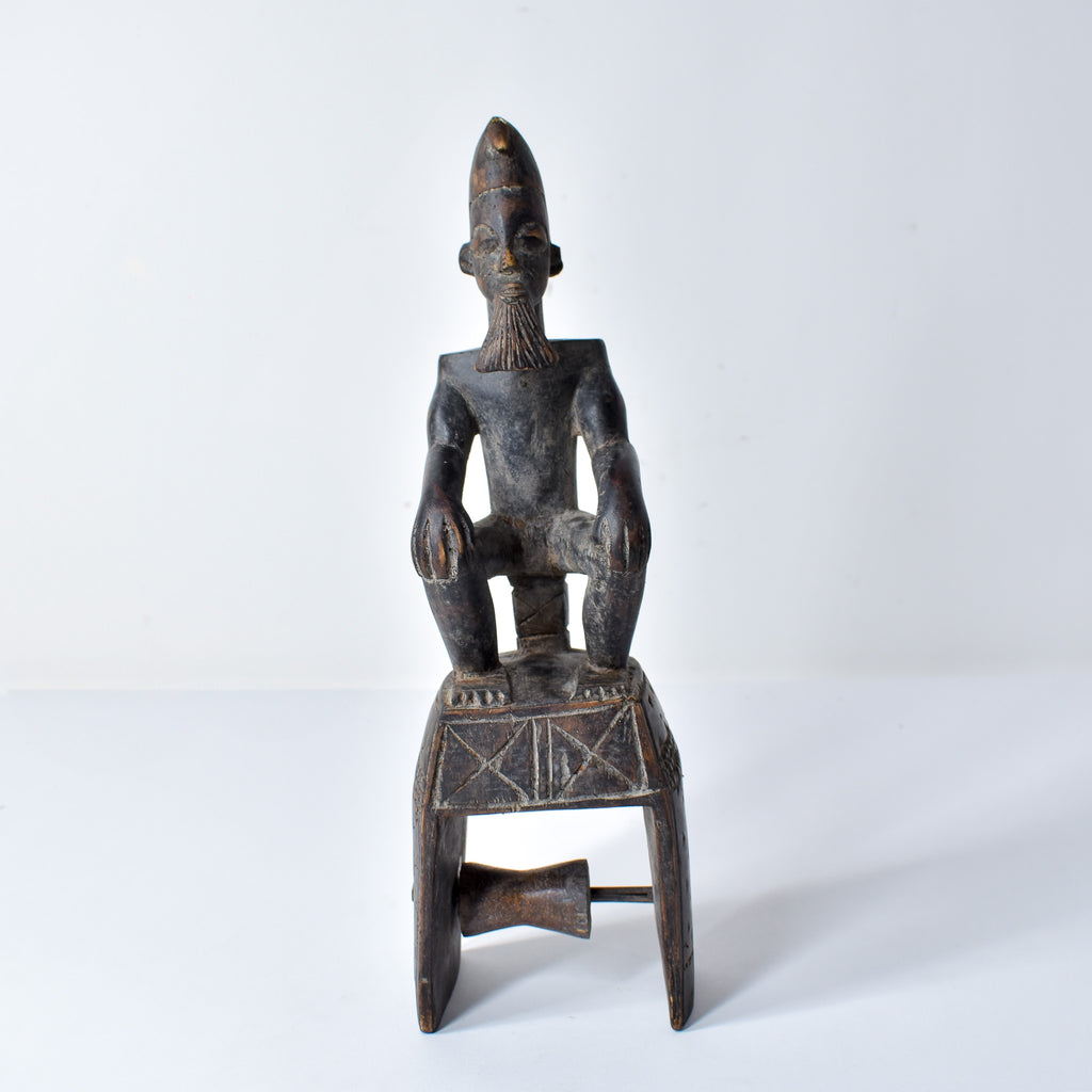 Baule Figural Heddle Pulley Côte d'Ivoire