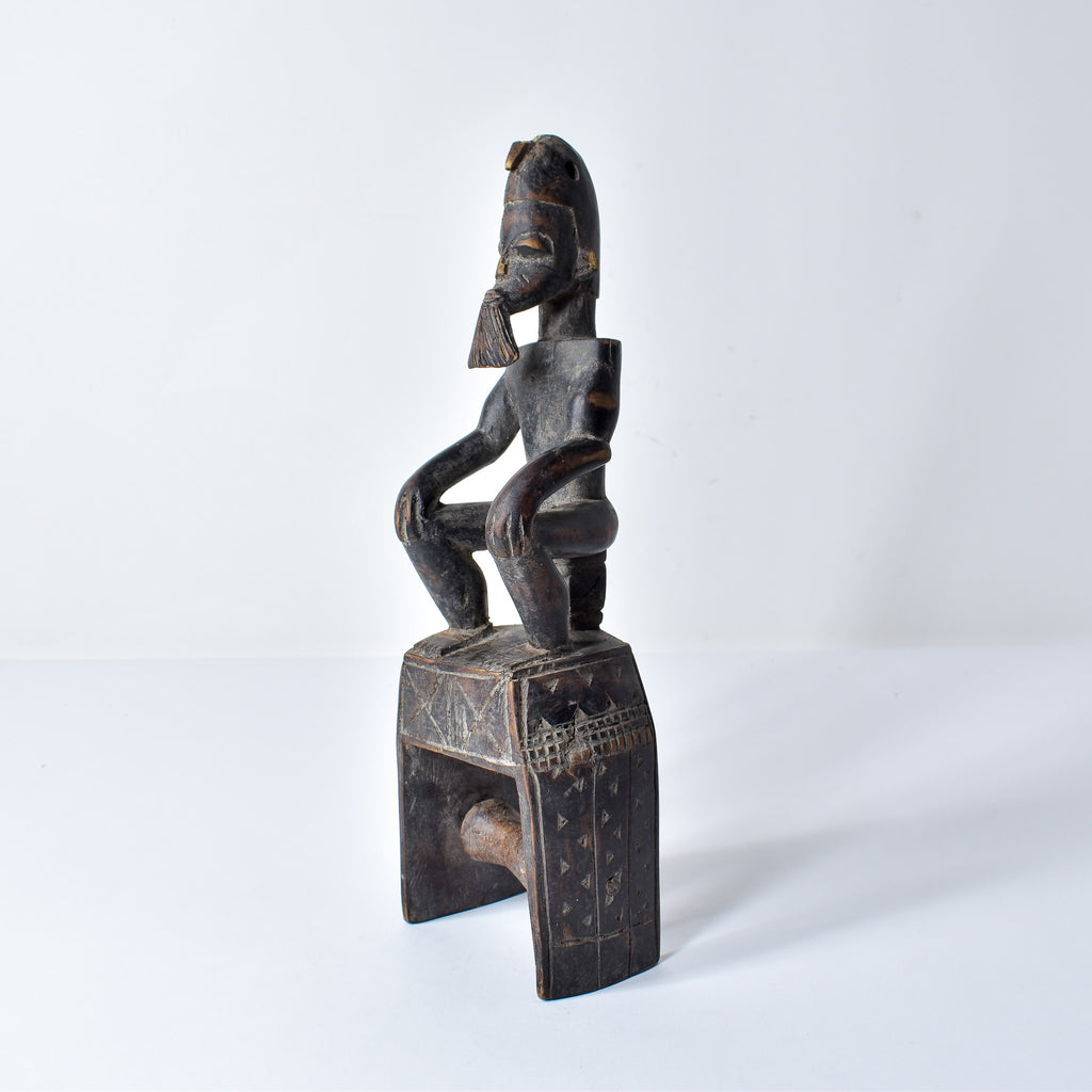 Baule Figural Heddle Pulley Côte d'Ivoire