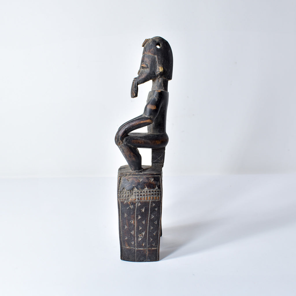 Baule Figural Heddle Pulley Côte d'Ivoire