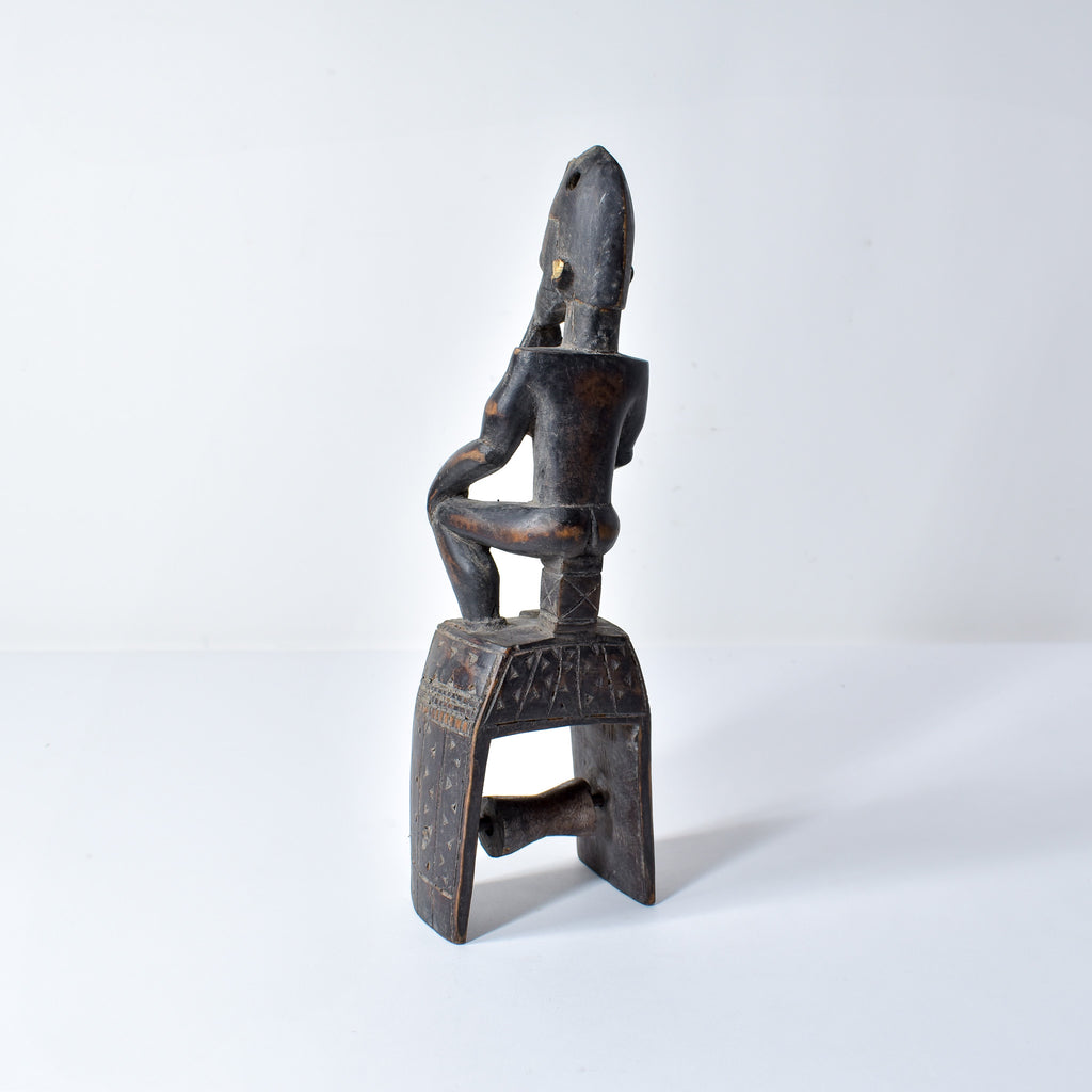 Baule Figural Heddle Pulley Côte d'Ivoire