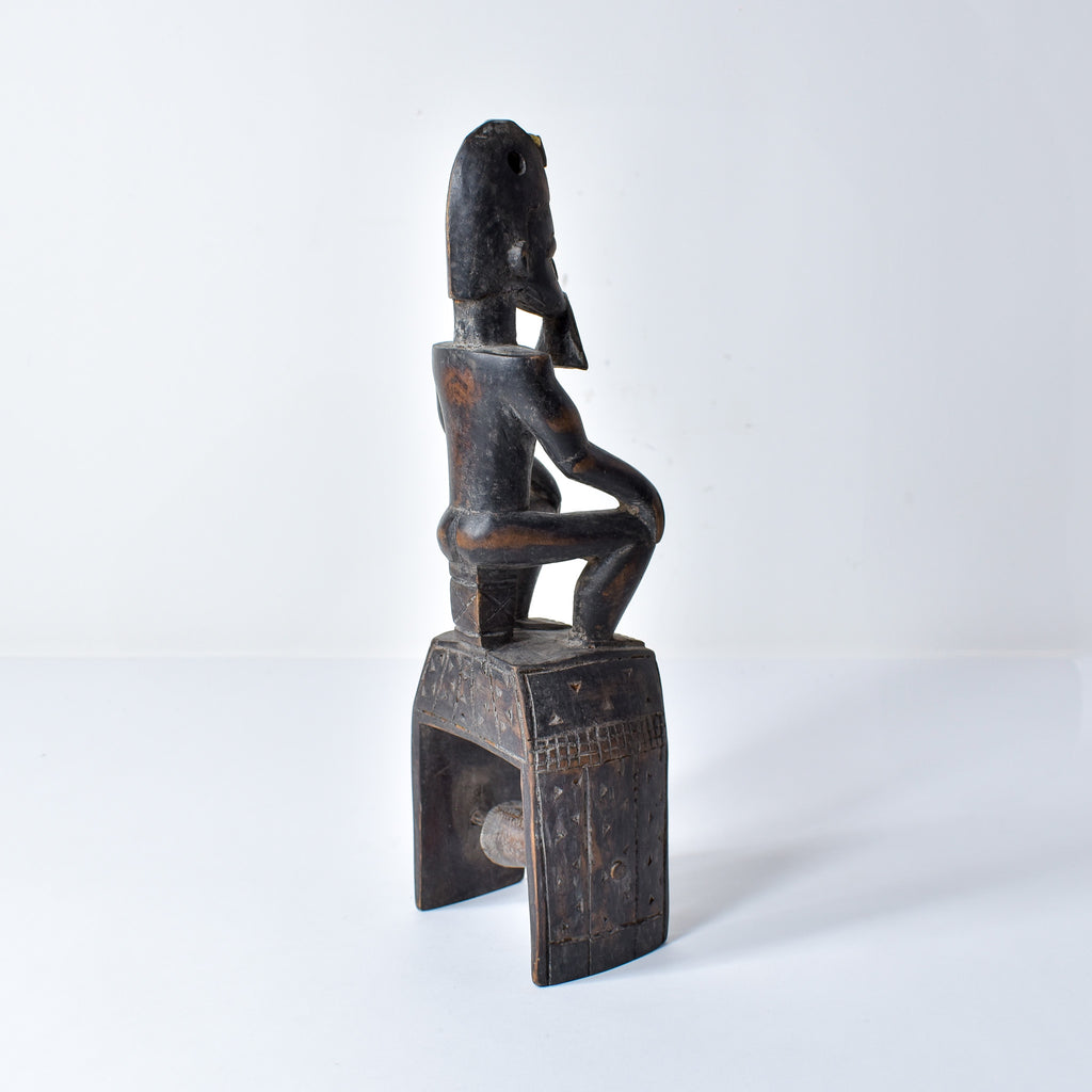 Baule Figural Heddle Pulley Côte d'Ivoire