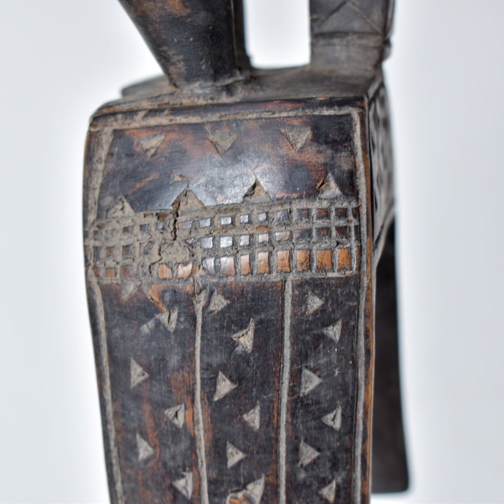 Baule Figural Heddle Pulley Côte d'Ivoire