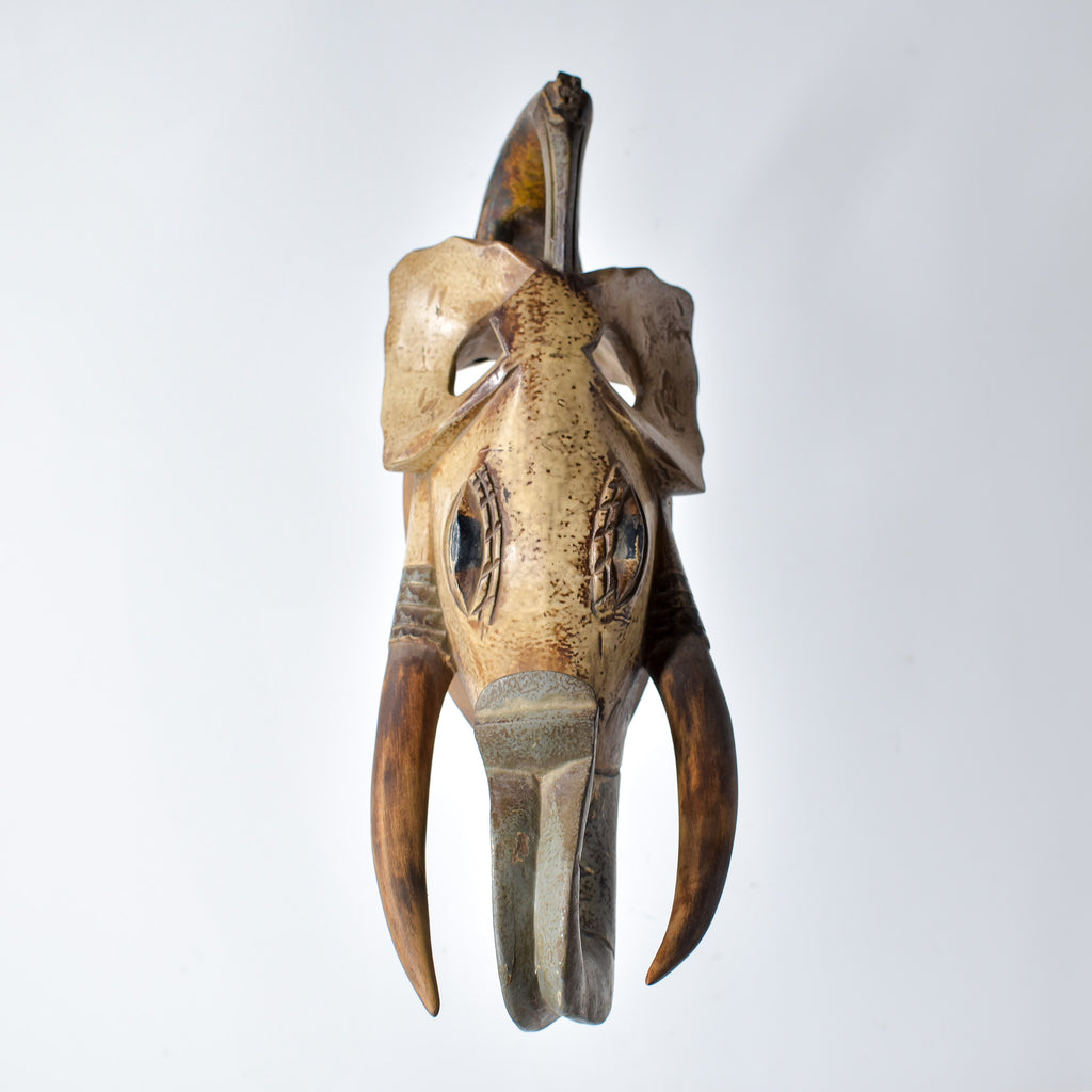 Guro Elephant House Mask with Bird Côte d'Ivoire