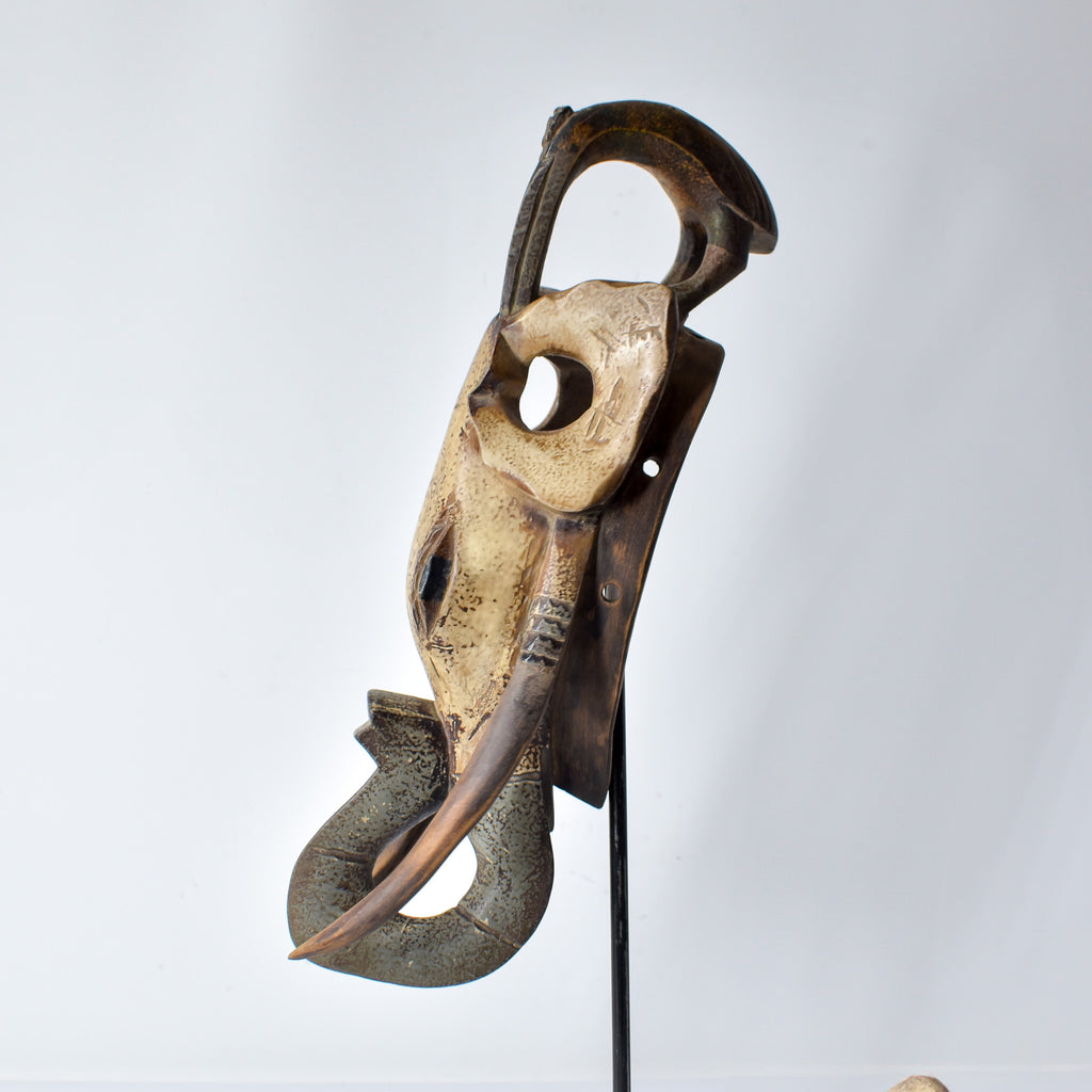 Guro Elephant House Mask with Bird Côte d'Ivoire