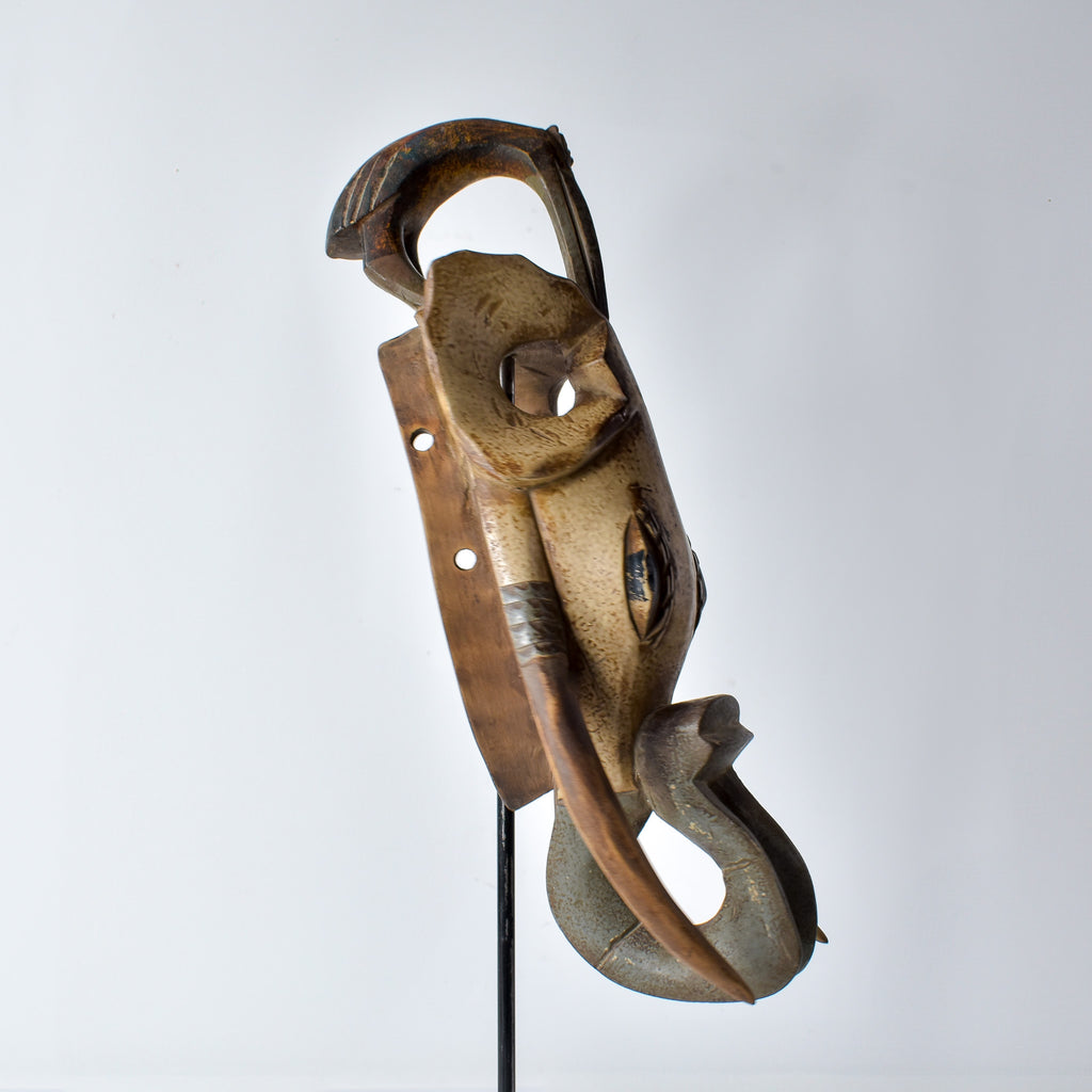 Guro Elephant House Mask with Bird Côte d'Ivoire