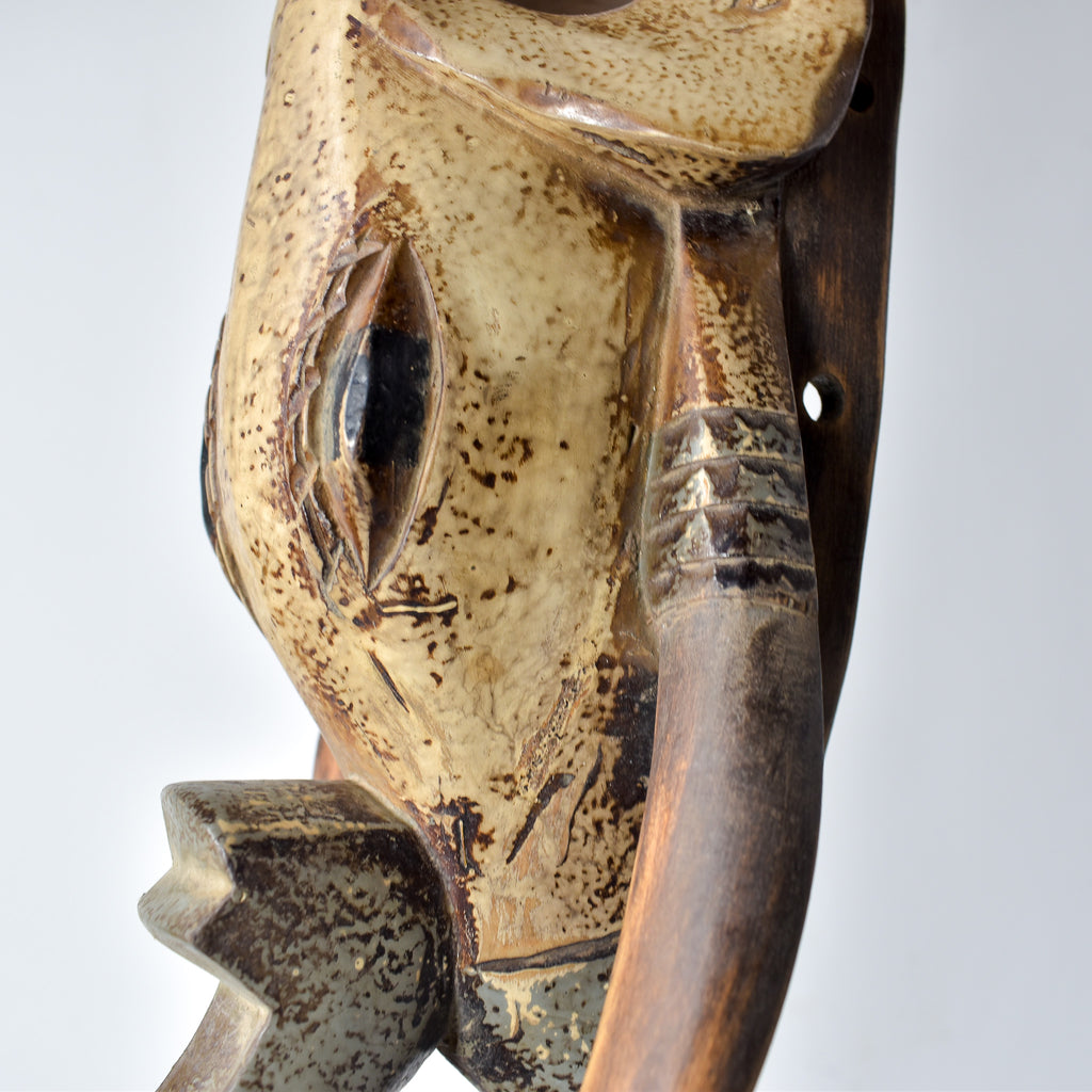 Guro Elephant House Mask with Bird Côte d'Ivoire