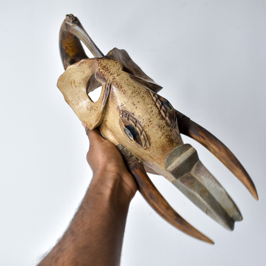 Guro Elephant House Mask with Bird Côte d'Ivoire