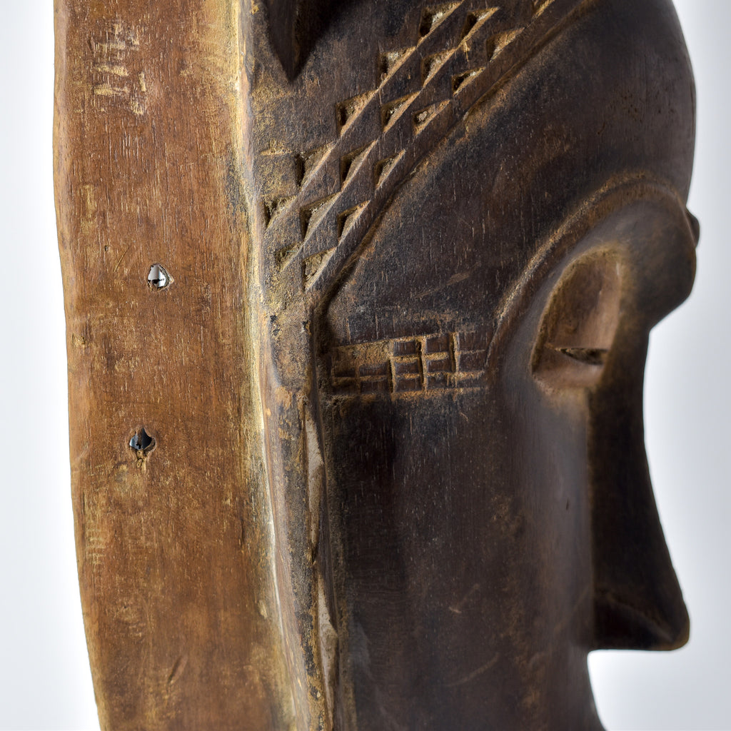 Guro Figural Mask with Peacock Côte d'Ivoire
