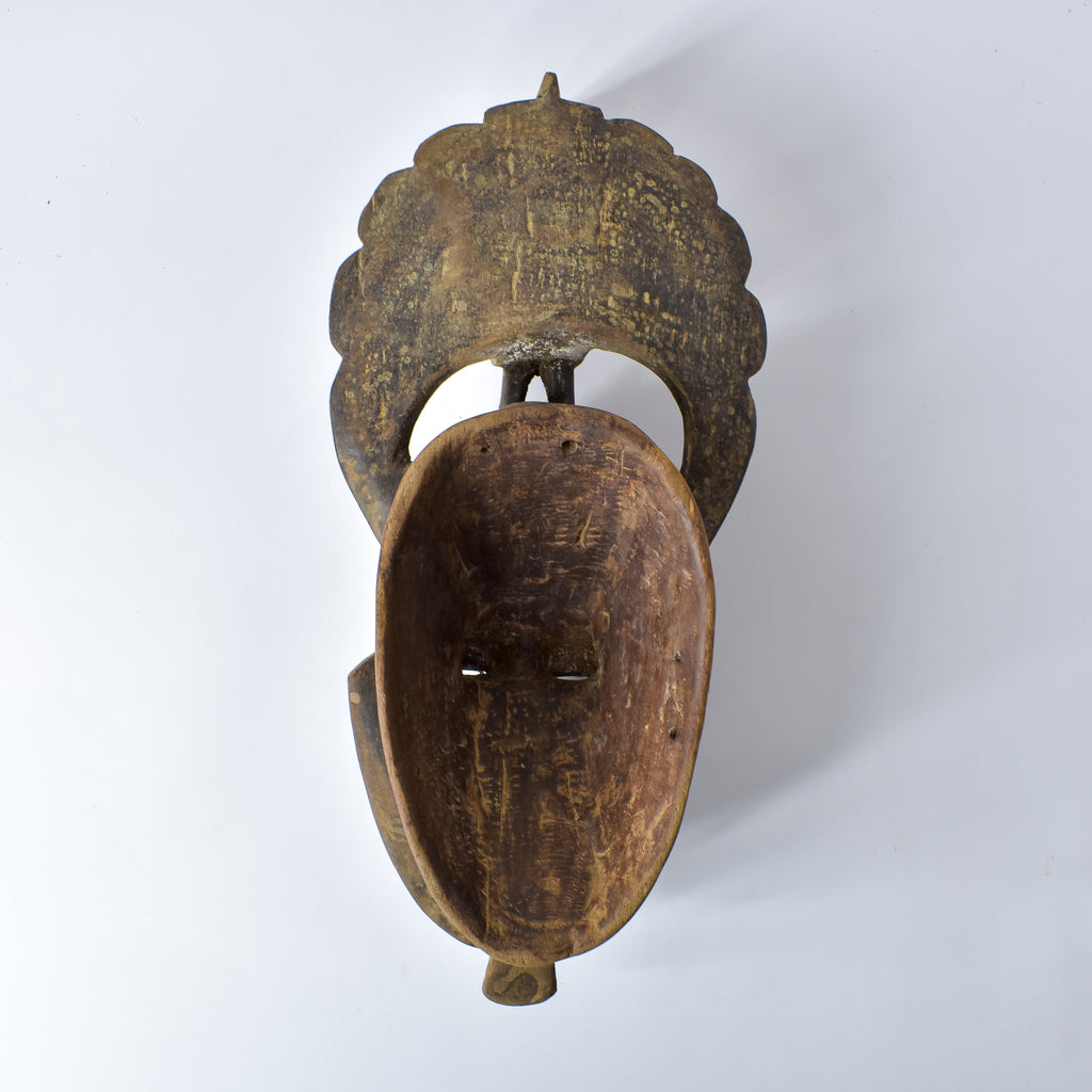 Guro Figural Mask with Peacock Côte d'Ivoire