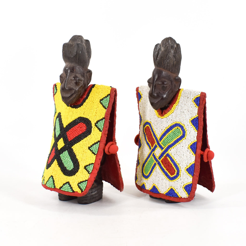 Yoruba Ibeji Pair of Beaded Vests Nigeria