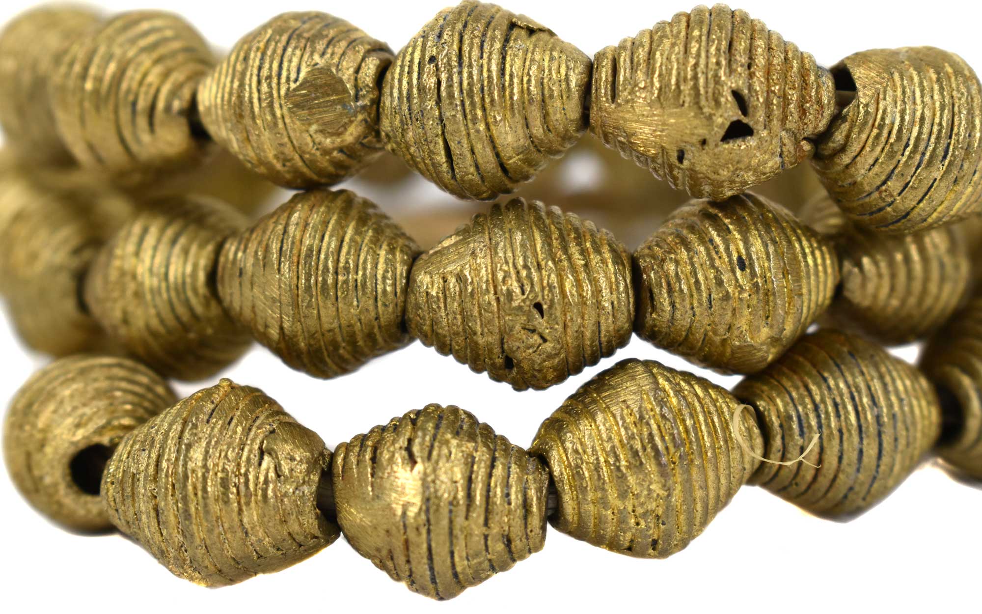 2 Loose Brass Beads Ghana