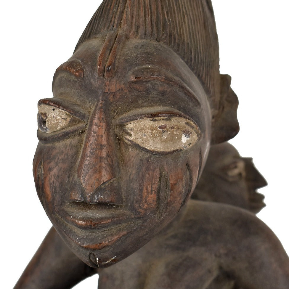 Yoruba Female Bowl Bearer Wood Figure