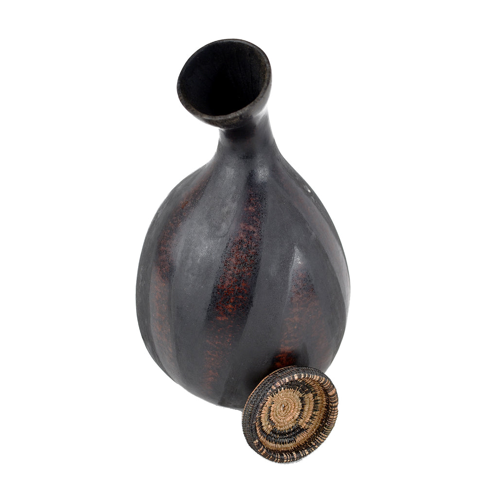 Tutsi Ceremonial Gourd Calabash with lid Rwanda