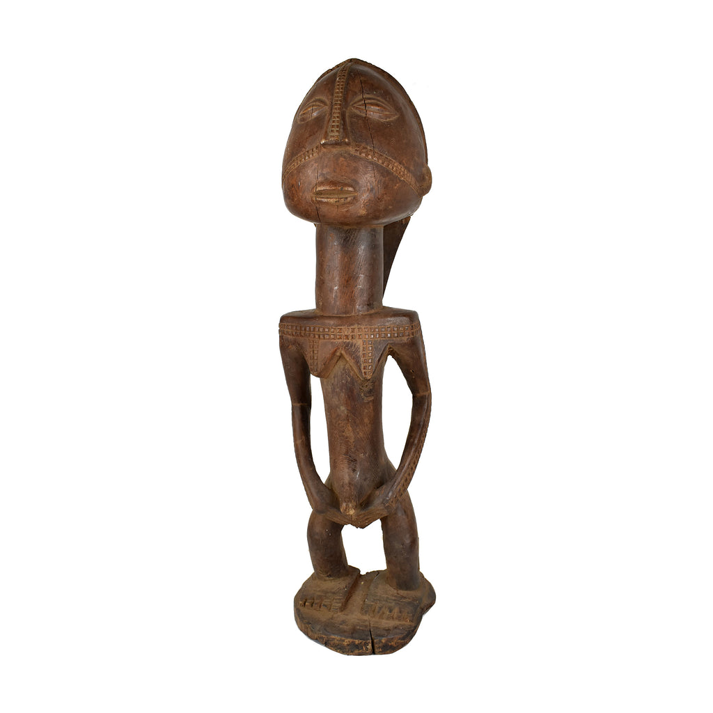 Tabwa Standing Scarified Male Figure Congo