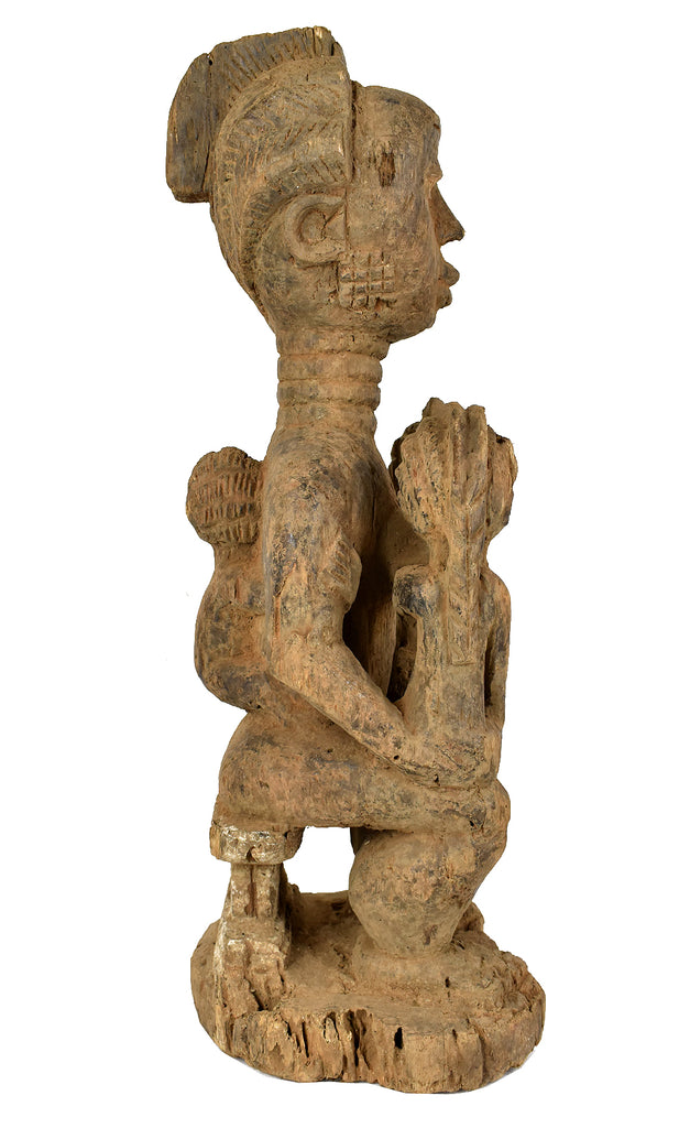 Baule Seated Wood Figure Côte d'Ivoire