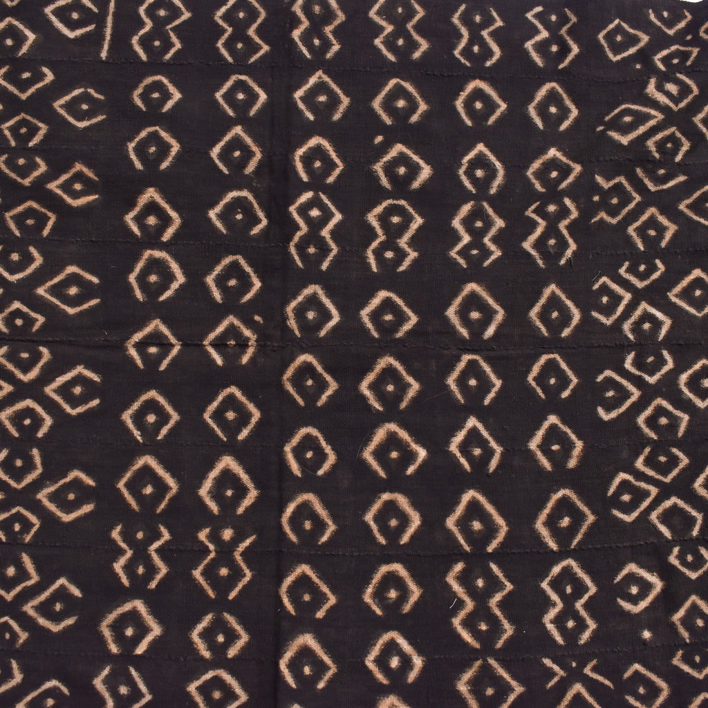 Black Mudcloth Textile Mali 58x30 Inch