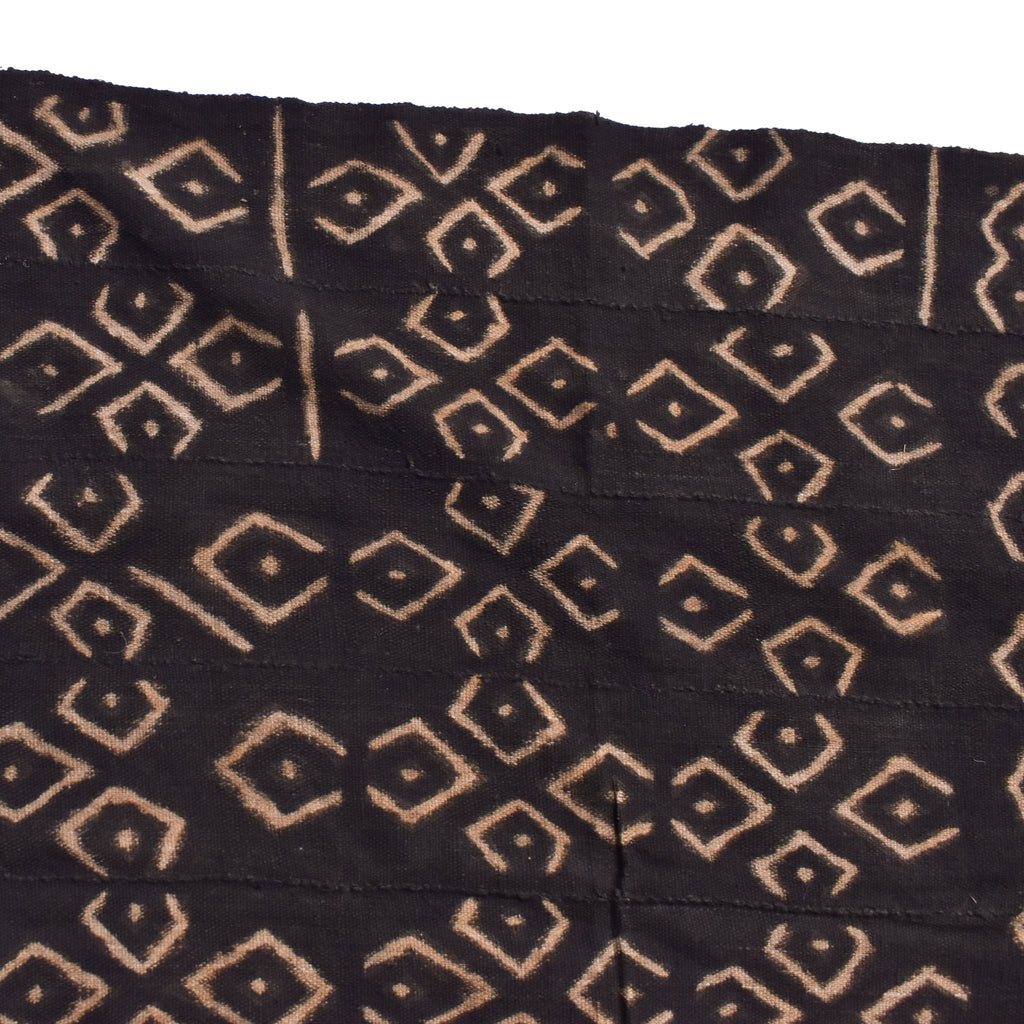 Black Mudcloth Textile Mali 58x30 Inch