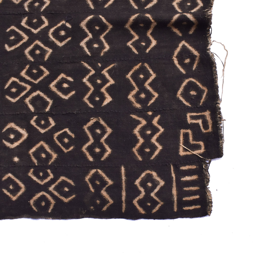 Black Mudcloth Textile Mali 58x30 Inch