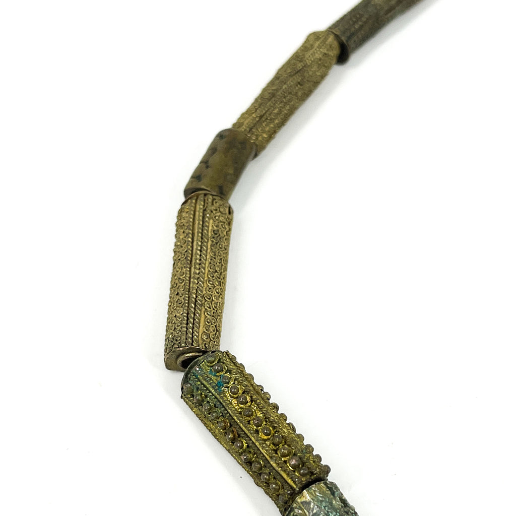 Yoruba Gilded Brass Raised Dot Beads Nigeria