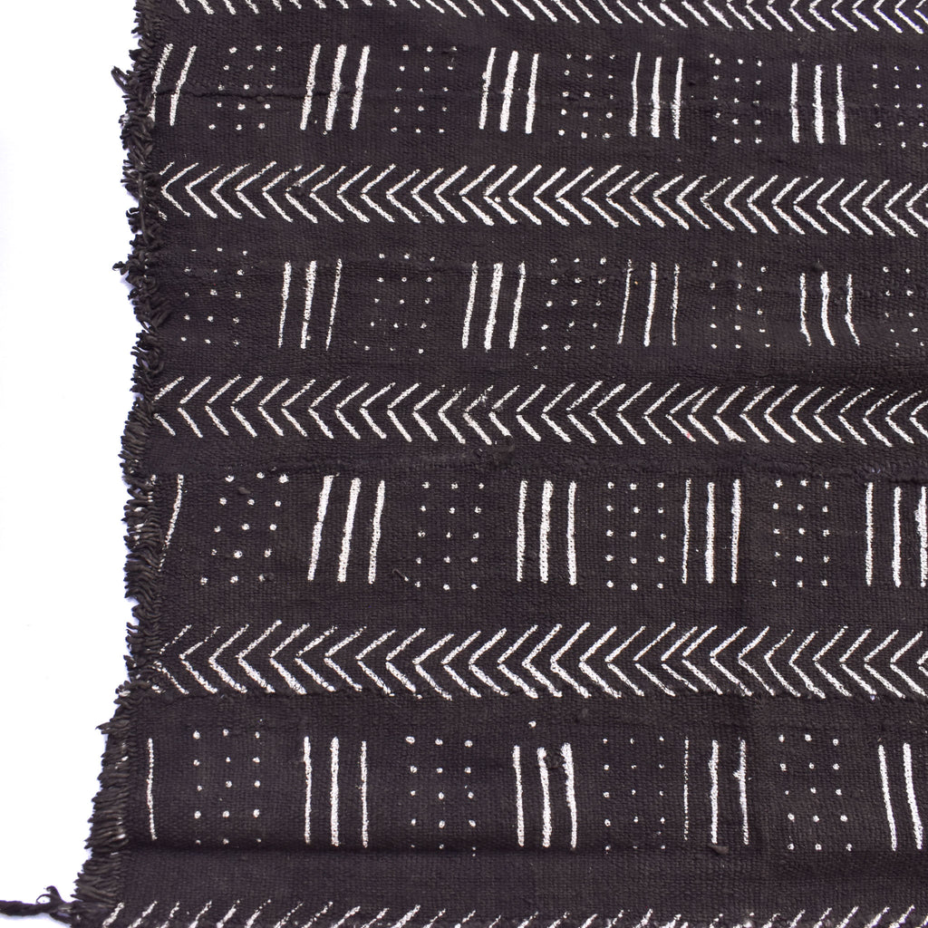 Black Mudcloth Textile Mali 59x44 Inch