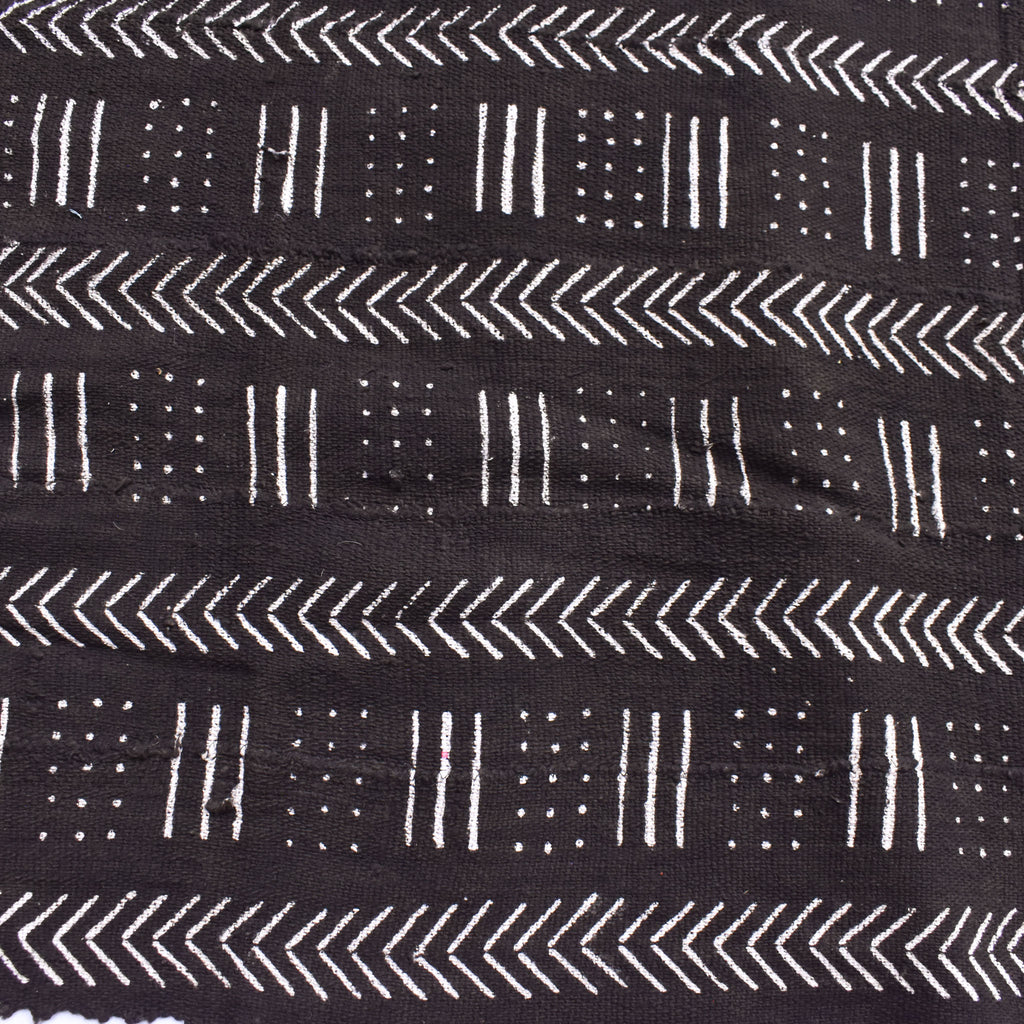 Black Mudcloth Textile Mali 59x44 Inch