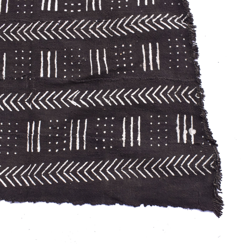 Black Mudcloth Textile Mali 59x44 Inch