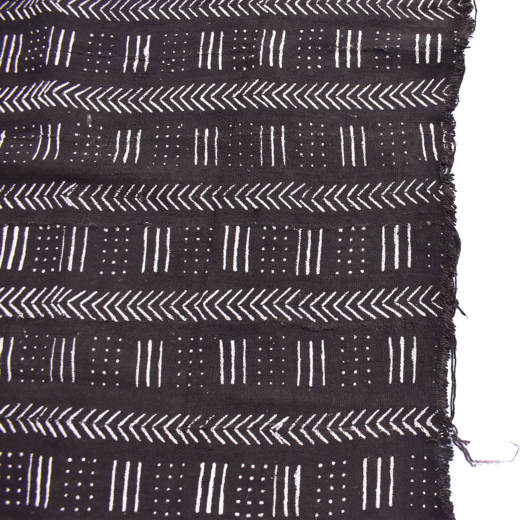 Black Mudcloth Textile Mali 59x44 Inch