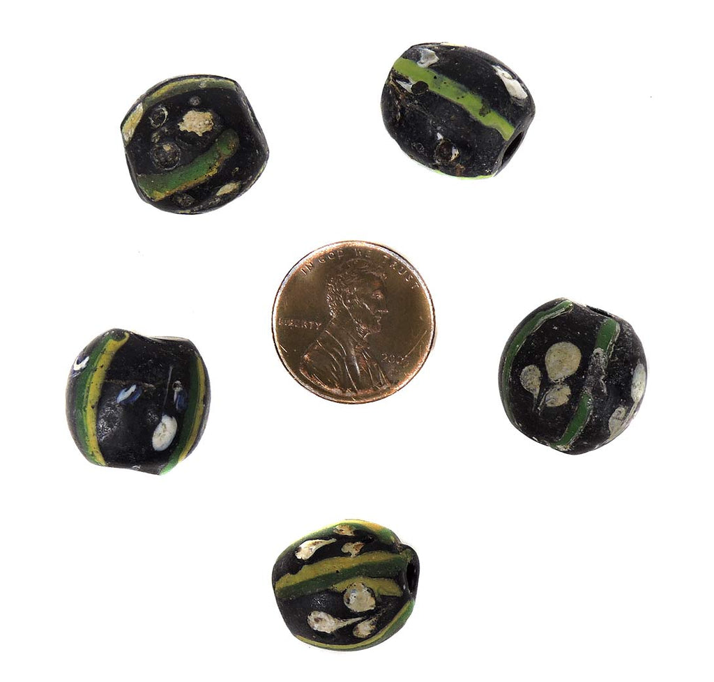 5 Rare Ghost Venetian Trade Beads