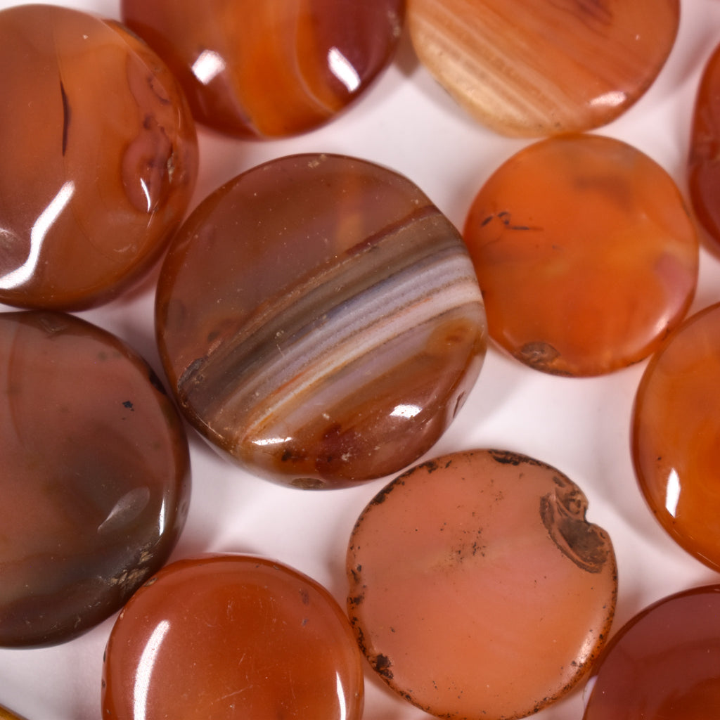 27 Carnelian Stone Beads Ruth Flynn Collection