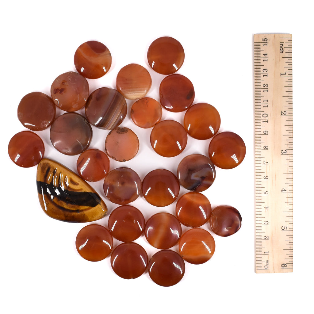 27 Carnelian Stone Beads Ruth Flynn Collection