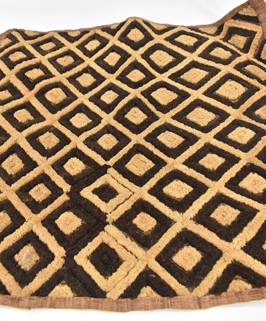 Kuba Raffia Square Textile Congo 20x18.5 Inch
