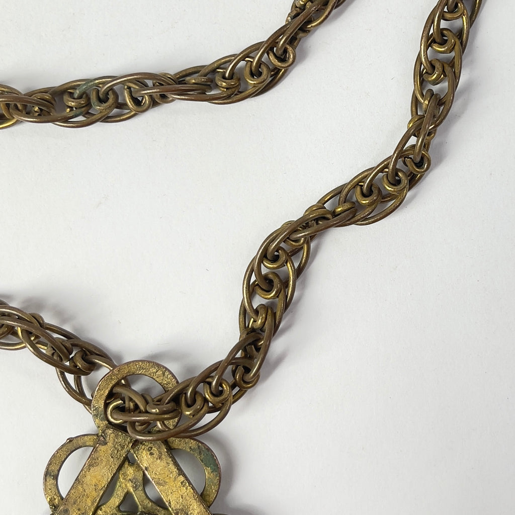 Yoruba Gilded Brass Necklace Nigeria 46 Inch