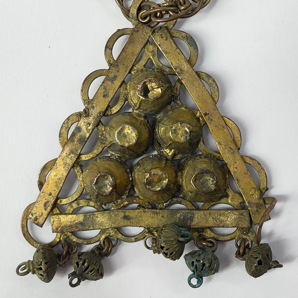 Yoruba Gilded Brass Necklace Nigeria 46 Inch