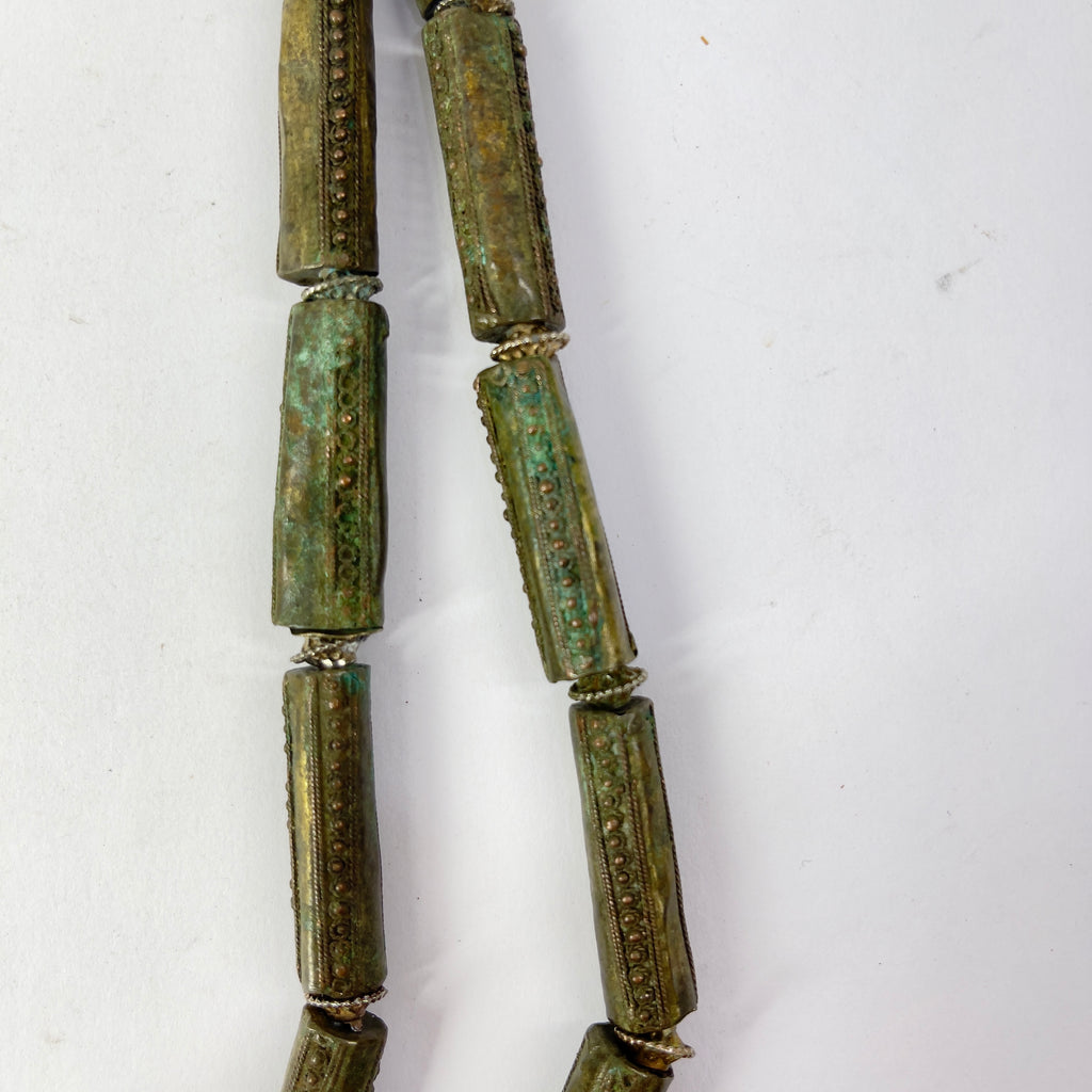 Yoruba Gilded Brass Raised Dot Beads Nigeria