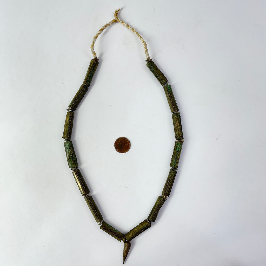 Yoruba Gilded Brass Raised Dot Beads Nigeria