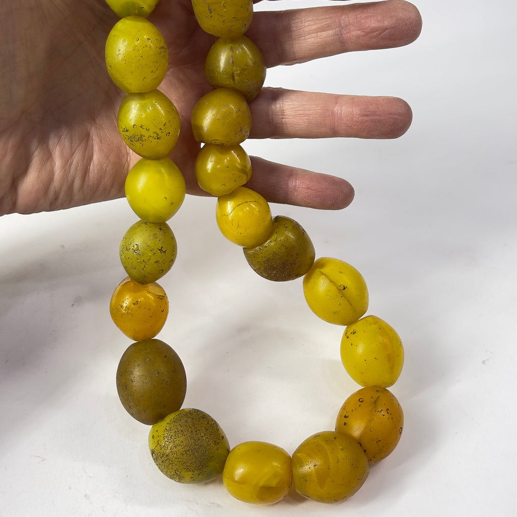 Yellow Pigeon Egg Trade Beads