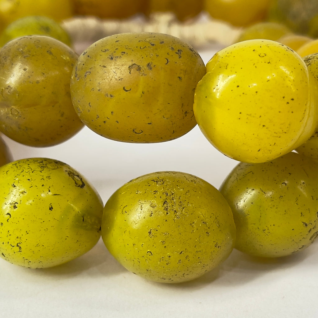 Yellow Pigeon Egg Trade Beads