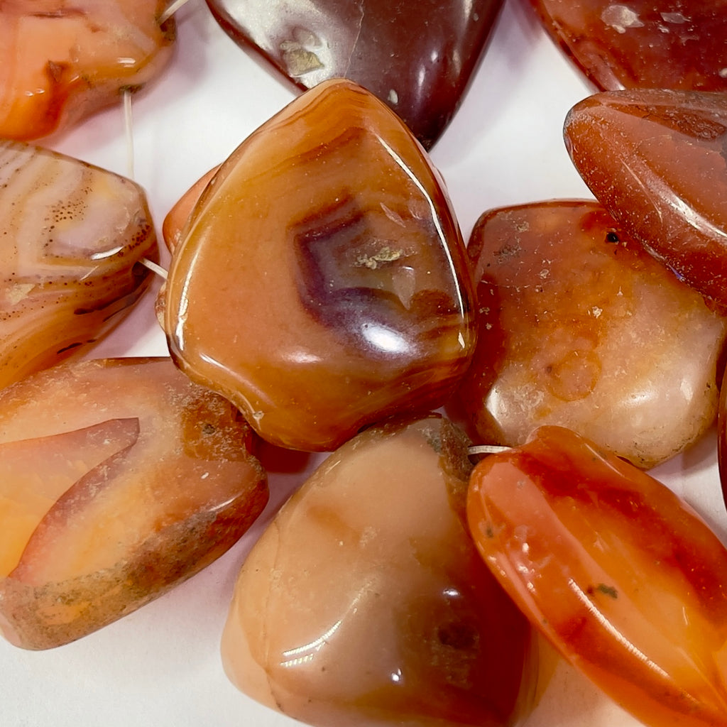 Triangular Carnelian Stone Beads