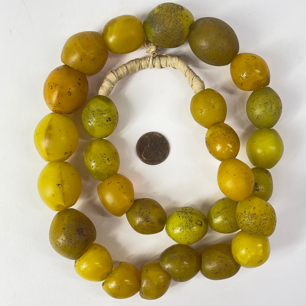 Yellow Pigeon Egg Trade Beads