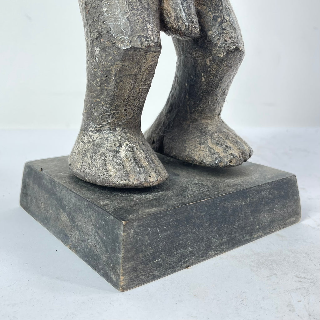 Mumuye Wood Figurine Sculpture on Custom Base Nigeria