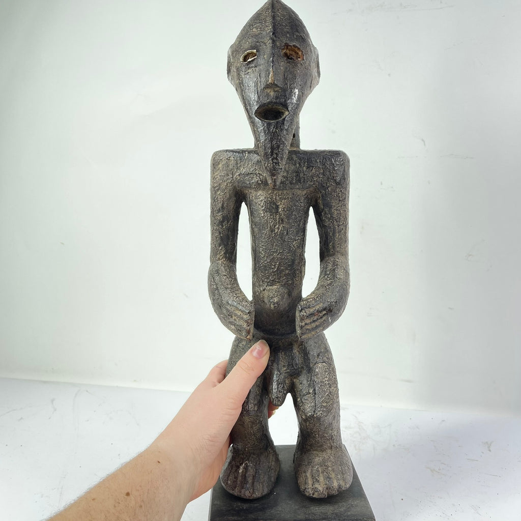 Mumuye Wood Figurine Sculpture on Custom Base Nigeria
