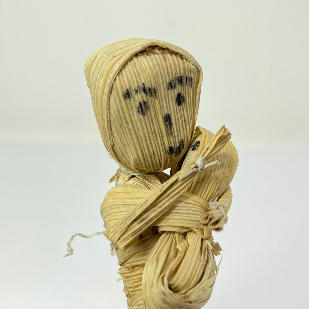 Corn Husk Mother and Child Figurine Zimbabwe