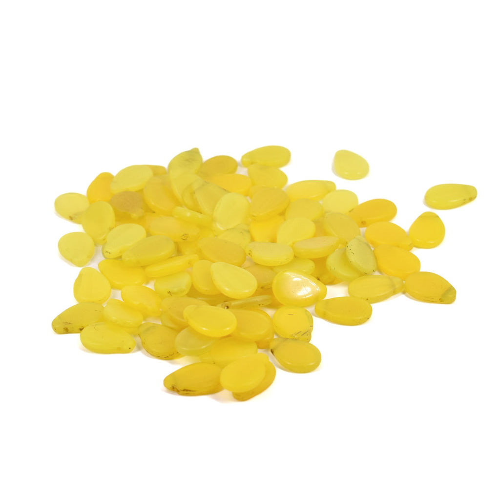 Flat Yellow Wedding Trade Beads