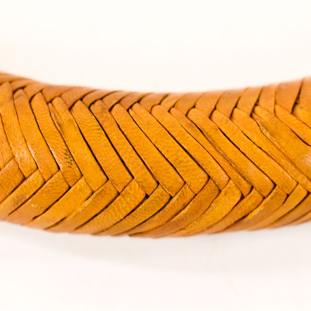 Yellow Braided Leather Necklace Morocco