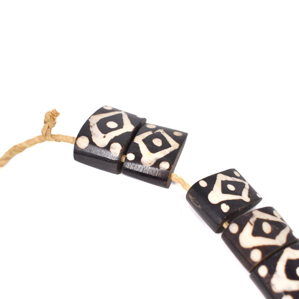 Mudcloth Batik Bone Beads JK Brown Collection