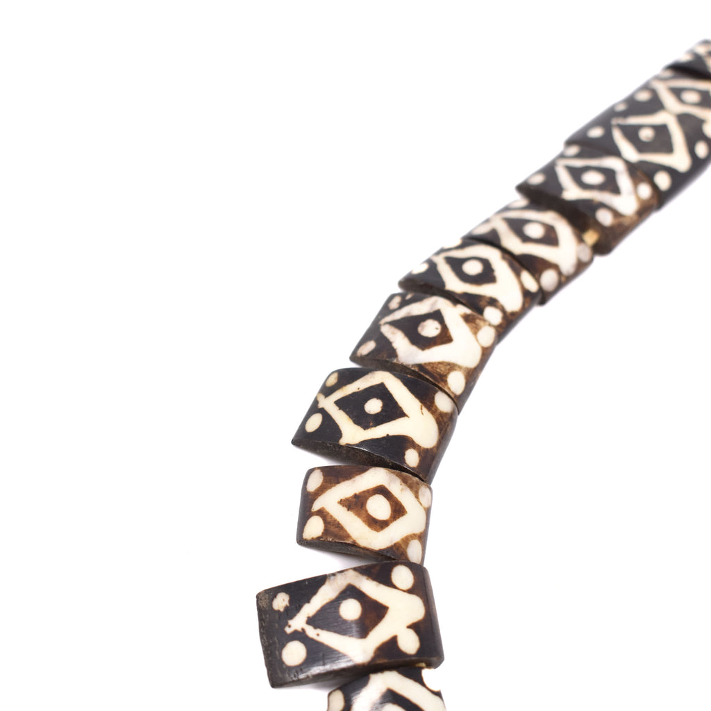 Mudcloth Batik Bone Beads JK Brown Collection