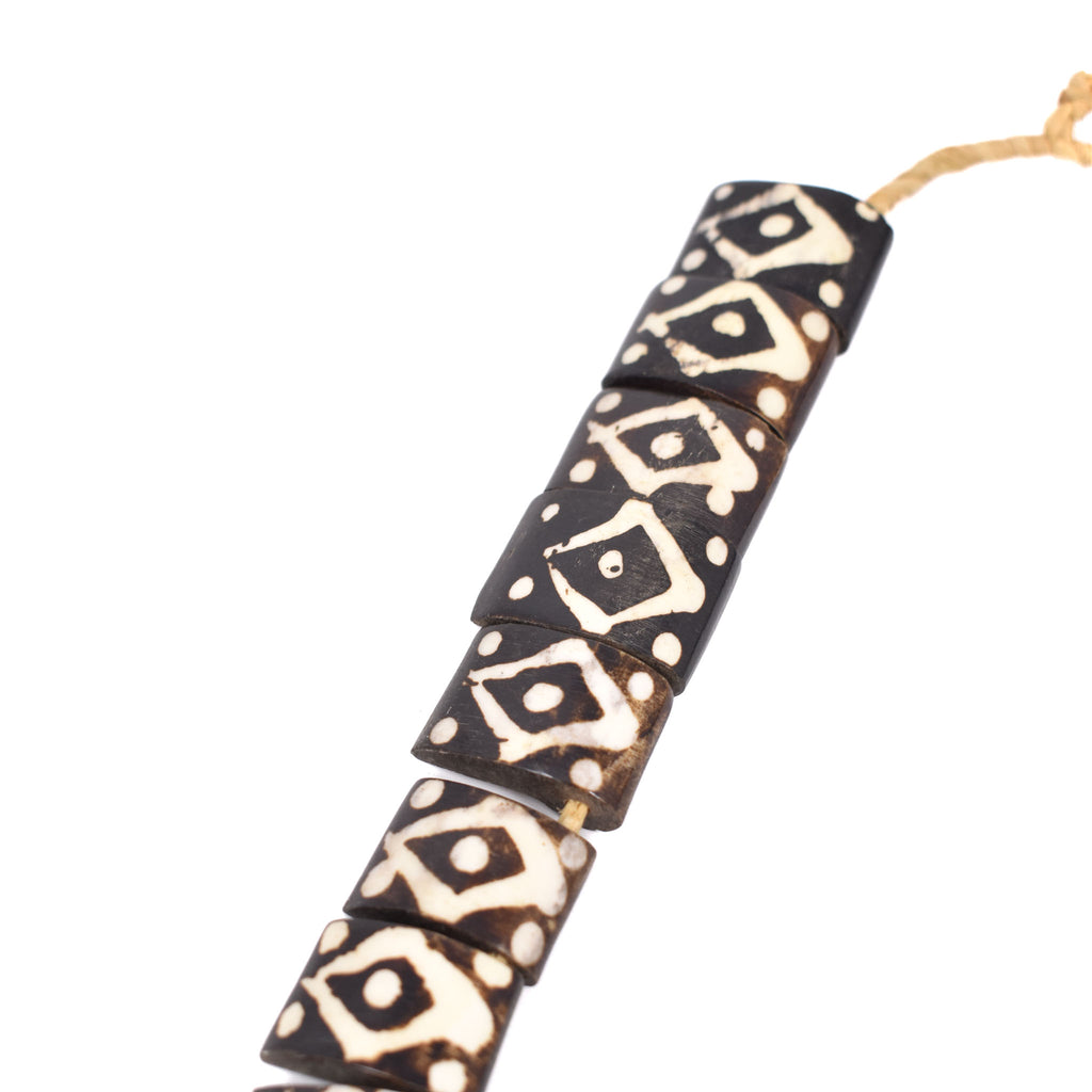 Mudcloth Batik Bone Beads JK Brown Collection