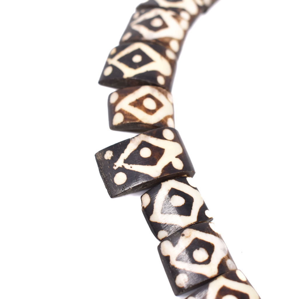 Mudcloth Batik Bone Beads JK Brown Collection